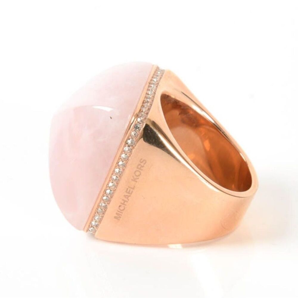Michael Kors Blush Rush Collection Pink Stone Ring size 8 - Picture 2 of 13